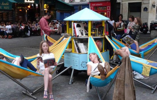 Bibliambule à Paris en été